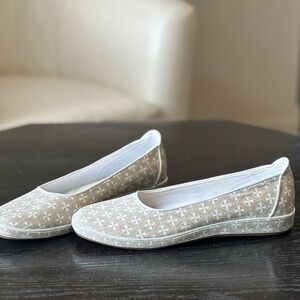 Keds Chic Beige Patterned Women's Flats